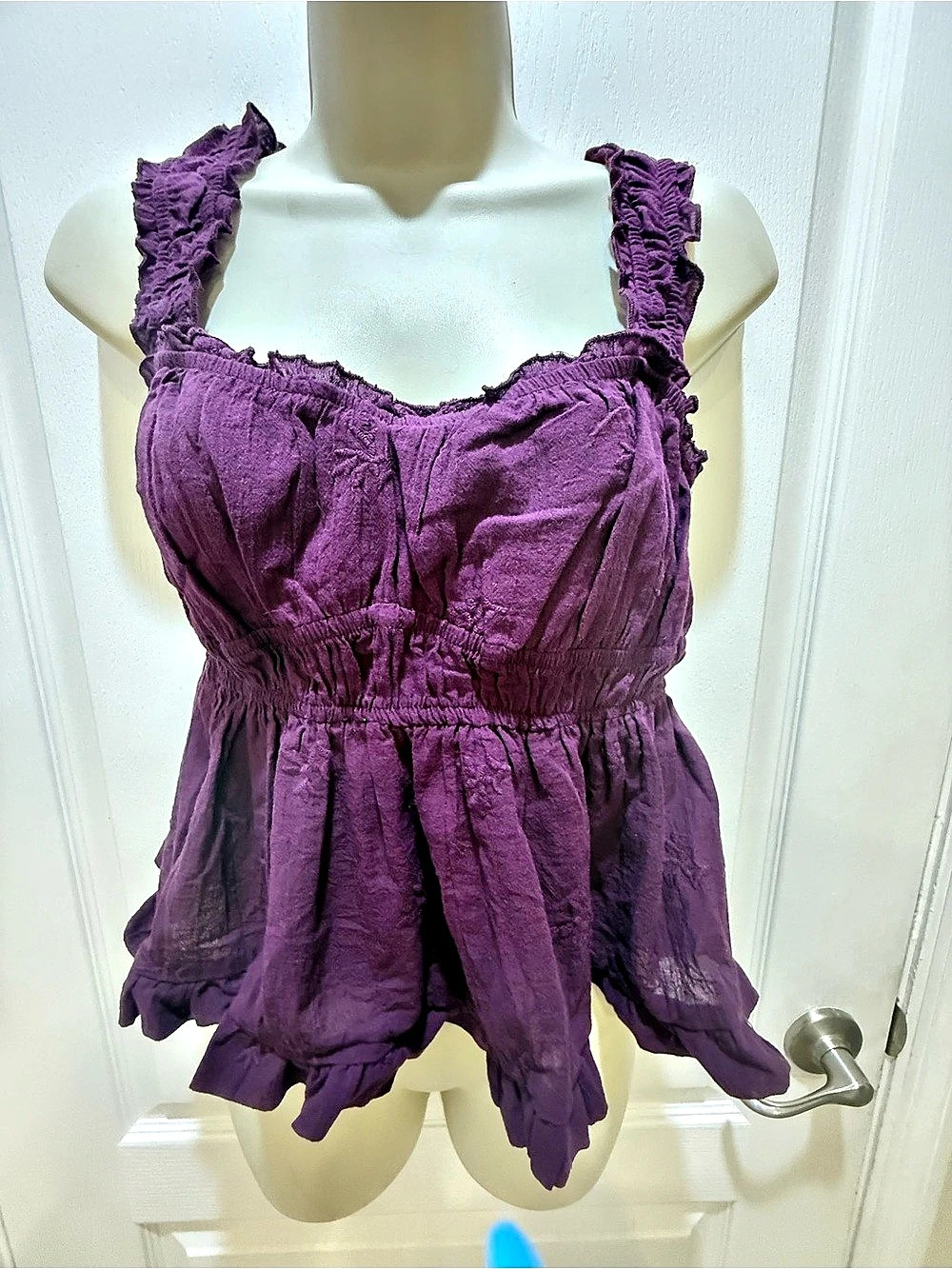 wild fable Trapeze Ruffle Babydoll Cami Tank Top Purple Medium New with tags